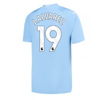 Pánský Fotbalový dres Manchester City Julian Alvarez #19 2023-24 Domácí Krátký Rukáv